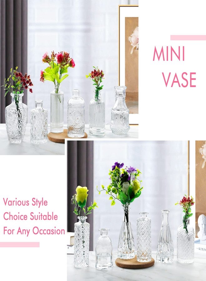 INFTYLE Glass Bud Vase Set of 12,Small Mini Clear Bud Vases in Bulk,Vintage Bud Vase,Glass Bottles Vase for Home Decor, Wedding Centerpieces Table Decor,Floral Arrangements,Dinning - Image 4